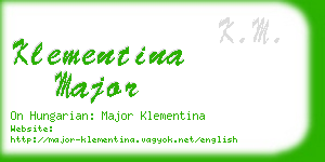 klementina major business card